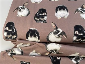 Bomuldsjersey - med søde kaniner